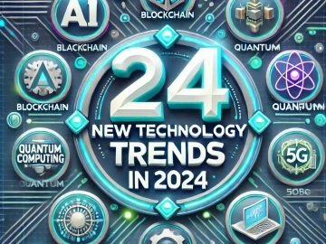 DALL·E 2024-10-21 20.46.01 - A modern and sleek thumbnail design for a WordPress blog post titled '24 New Technology Trends in 2024'. The thumbnail should feature a futuristic tec