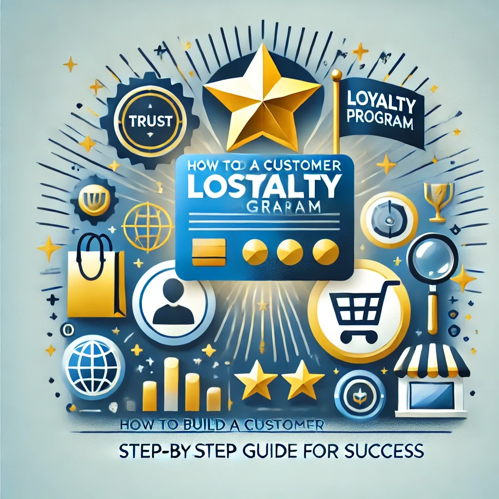 DALL·E 2024-11-03 20.42.26 - A modern, professional WordPress thumbnail for a blog post titled 'How to Build a Customer Loyalty Program_ Step-by-Step Guide for Success.' The desig