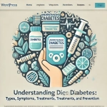 DALL·E 2024-11-08 22.12.41 - A visually engaging WordPress thumbnail for an article on diabetes. The design includes clear text that reads 'Understanding Diabetes_ Types, Symptoms