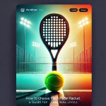 DALL·E 2024-11-20 18.31.08 - A sleek and professional WordPress thumbnail for a blog post titled 'How to Choose the Perfect Padel Racket_ A Guide for All Skill Levels.' The image