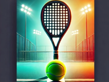 DALL·E 2024-11-20 18.31.08 - A sleek and professional WordPress thumbnail for a blog post titled 'How to Choose the Perfect Padel Racket_ A Guide for All Skill Levels.' The image