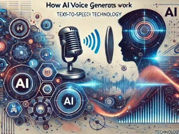 DALL·E 2024-11-20 18.36.59 - A visually engaging WordPress thumbnail for a blog about AI voice generators, showcasing a futuristic digital interface with a person speaking into a